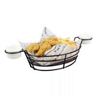 🔥 Khoai tây chiên 🔥 có hàng sẵn Cánh gà sáng tạo Giỏ đựng khoai tây chiên Khay đựng đồ ăn nhẹ sáng tạo Để Bàn Trang Trí Nhà Hàng Đĩa đồ ăn chiên Giỏ Chiên Tiện dụng Hộp Đựng Thực Phẩm Lưới Chiên Khay ❖Phong Cách Mỹ Sáng Tạo Bộ Đồ Ăn Sắt Ăn Nhẹ Giỏ Nhà H