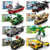 ☆ ★ Khối Lego tương thích, xe kỹ thuật khủng long, đồ chơi giáo dục cho bé trai quân đội, quà tặng trường tiểu học cho trẻ em/3.14