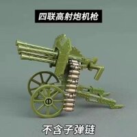 ☆ ★ Khối xây dựng tương thích mô hình quân đội WWII, máy nổ, vũ khí nhẹ Gatling, súng máy hạng nặng, đồ chơi lắp ráp/4.1