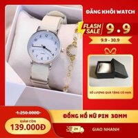 [ Không Kèm Lắc ] Đồng Hồ Đeo Tay Nữ Dây Vải Canvas Size Mặt 30MM Đồng Hồ Teen Trẻ Trung Thanh Lịch