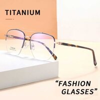 Β Khung Kính Titan Thời Trang Retro Nửa Khung Kính Mắt Phi Công Chùm Đôi Nhôm Magiê Khung Lớn TIM8027
