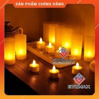 [ Khuyến Mãi ] Bộ 12 cây nến điện tử lùn mini pin sạc cao cấp