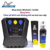 [ Khuyến mãi] Bơm lốp tự ngắt Michelin 12266 model mới nhất tặng chai xịt khử mùi xe hơi cao cấp
