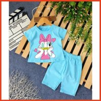 ( Khuyến mãi ) Combo 6 Bộ bé gái hình con con vịt dolna trái tim cho bé gái cho bé từ 6-28kg .BDBG51. .