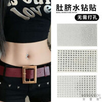 🔥 Khuyên rốn giả 🔥 Khuyên cho nữ Khuyên rốn Miếng dán che sẹo Không cần lỗ xỏ Phụ kiện trang trí rốn có hàng sẵn Phong cách Âu Mỹ Đính đá quyến rũ ins ❥Tự Dính Giả Lông Mày Móng Tay Môi Miếng Dán Móng Tay Không Đục Lỗ Hot Girl Eye Trang Điểm Miếng Dán M