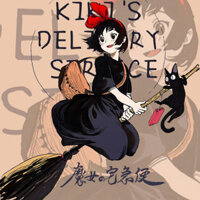 , Kichihiro Đồng Thương Hiệu Áo Thun Hayao Miyazaki Series Hàng Hóa Quần Áo Phù Thủy Dịch Vụ Giao Hàng Xe Buýt Mèo In Nửa Tay