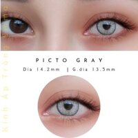 🌸 Kính Áp Tròng Picto Gray 14.2mm - Lens Giãn Tròng Xám Tây | Kính Áp Tròng Emma🌸