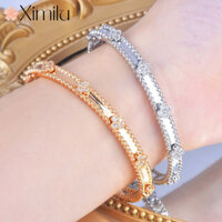 ⭐ Kính vạn hoa nguyên bản Vòng tay cỏ bốn lá Thiết kế thích hợp Vòng tay vàng hồng kim cương Trang sức nữ