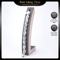 ( KLD S925) Lắc tay xoắn mai bạc xi bạch kim trẻ trung