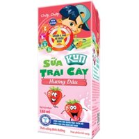 ( KO THẺ) Thùng 48 hộp 180ml Sữa trái cây KUN DÂU
