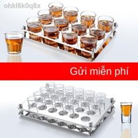 ☒ ❀ ┅❁KTV Bar Bullet Cup Set Liquor Holder Glass Shot Ly rượu ngoại nhỏ Một người giữ cốc bằng thép không gỉ B52
