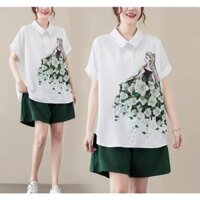 ☻ L O T U S ☻ Plus Size Setwear Nữ Phong Cách Vintage CAL2186