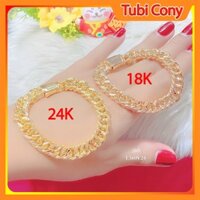 [ L560 ] Lắc tay nam mạ vàng 24k or 18k kiểu xích to  Bền Màu - Bảo hành lên đến 03 tháng