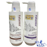 [ LA ] Dầu gội xả phục hồi tóc hư tổn Pallamina Collagen Keratin Complex 400mlx2