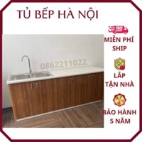 [ LẮP ĐẶT TRONG NGÀY ] - TỦ BẾP NHỰA ĐẠI LOAN KÈM BỒN RỬA - GIÁ RẺ TẠI HÀ NỘI