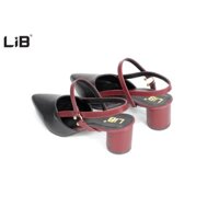 🌷 LiB - Giày Cao Gót Nữ Phối Màu 5cm Quai Hậu Hở Gót Công Sở S514