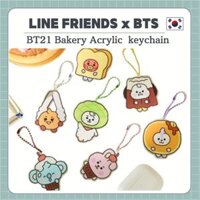 ❤ [Line FRIENDS x BTS] Móc khóa Acrylic làm bánh BT21