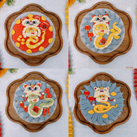 〖 Lion Snake Baby 3D Hấp Bun Mold 〗 2025 Năm Rắn Họa Tiết Cho Bé Khuôn Nướng Bánh Cho Bé Lạ Mắt Pasta Khuôn Tự Làm Làm Khuôn Bánh Quy 3D