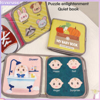 / Lo / Bộ sách vải giáo dục sớm Bộ búp bê giáo dục xây dựng niềm tin Sách vải Montessori với búp bê biết nói cho trẻ 1-3 tuổi Phát triển kỹ năng sống thực tế