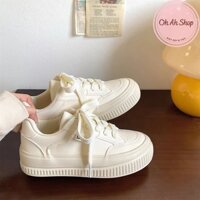 🍓 [Loại 1 lẻ 36] Giày Nữ Đi Học Giày Da Trắng Basic 4 Dễ Phối Đồ Cực Dễ Thương (Loại 1 Fullbox) Ohahshopgiaydep