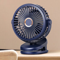 ( Loại 1)  Quạt tích điện kẹp bàn mini để bàn 3 mức độ có đèn led siêu tiện lợi