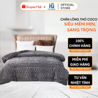 [ LOẠI 4KG ] Chăn Lông Thỏ Siêu Ấm COCO Hàng Cao Cấp Nặng 4KG, Lông Siêu Mềm Mịn Sang Trọng HGHOME