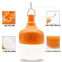 [ Loại Bóng To, Tặng Cáp Sạc ] Bóng Đèn LED Tích Điện Công Suất 150W 6-8H Sáng Liên Tục