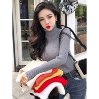 ( LOẠI DÀY ĐẸP ) ÁO LEN NỮ CỔ LỌ, CỔ BẺ, ÁO LEN GÂN NHIỀU MÀU HÀN QUỐC SIÊU ĐẸP