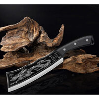 [ LOẠI TỐT ] Dao Hắc Long Chặt Thái Cao Cấp Điêu Khắc Nổi Vân Rồng Dày Dặn