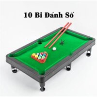 [ Loại xịn] Bàn Bi a Mini, Bàn bia 10 viên Bida - Mặt bàn Nỉ không bong, bàn bi a cho bé nhiều kích cỡ