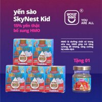 [ Lốc 05 Hũ x 70ml ] Nước Yến Sào SkyNest - Kid Gold HMO ( HMO - Thành phần chỉ có trong sữa mẹ) Sản Phẩm dành cho Trẻ em 15% tổ yến thật Bổ sung Vitamin D3 Can Xi Chất Xơ tăng cường đề kháng - yourbag yến sào