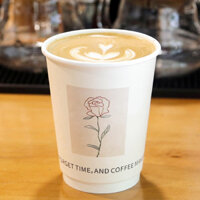 [ Lốc 100 cốc không kèm nắp ] Cốc giấy trắng in hoa vintage