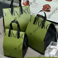 [ Lốc 50 túi size đại ] Túi giữ nhiệt nóng lạnh màu rêu phối đen in chữ to