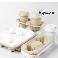 [ Lốc 50c ] Đế giấy bã mía dày cố định ly uống nước