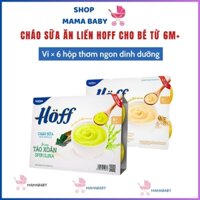[ Lốc 6 hộp] Cháo Sữa Hoff ăn liền cho bé từ 6 tháng tuổi. Date xa.  Mamababy