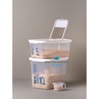 [ LOCK&LOCK ] Thùng Đựng Gạo Bằng Nhựa HPL560 5kg/6.5L HPL561 - 10kg/ 12L - Made in Korea🇰🇷🇰🇷