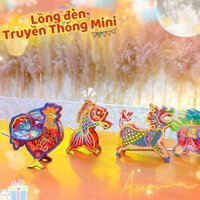 ** Lồng đèn giấy kiếng mini nhiều hình kèm led 7 màu