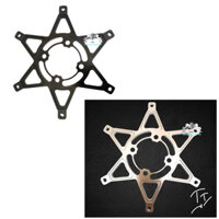 ⭐ Lòng Nhôm CNC nguyên khối, gắn đĩa Zin SONIC 6 lỗ xuống mâm đùm 4 lỗ thông dụng ⭐ ĐEN & TRẮNG ⭐