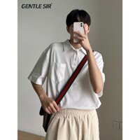 【 M-3xl 5 Màu 】 Áo sơ mi POLO ngắn tay mùa hè dành cho nam Áo sơ mi bỏ túi dáng rộng cổ điển Nhật Bản Áo thun ngắn tay cổ điển