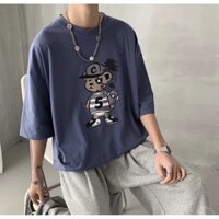 [ Mã GUBO9999 giảm 50k đơn 100k]Áo thun tay lỡ Nam Nữ Dáng Unisex Shopee Form Rộng Big Size 100kg In 100% Cotton