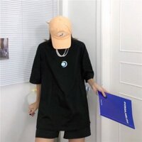 [ Mã GUBO9999 giảm 50k đơn 100k]Áo thun tay lỡ Nam Nữ Dáng Unisex Shopee Form Rộng Big Size 100kg In 100% Cotton