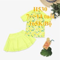 * Mã H530: Đồ bơi cho bé gái lớn - HTKIDS. Set đồ bơi chân váy xinh xắn BC 3927