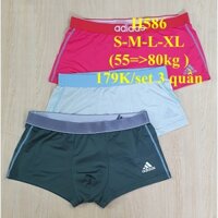 * Mã H586 Set 3 quần chip đùi Nam, hàng VNXK. Chất thun thể thao mềm mịn, thoáng mát.
