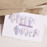 [ Mã JKHUQ giảm 15k đơn 50k ][ NAIL BOX ] Nailbox móng thiết kế sẵn mẫu charm thỏ kẹo