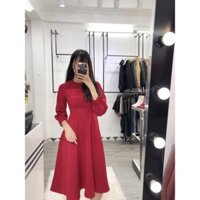 [ MẶC LÀ XINH ] VÁY DÁNG XÒE CỔ TRÒN DÀI TAY