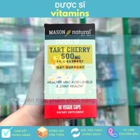 🍀 MASON NATURAL TART CHERRY 500MG - Hỗ Trợ Giảm Acid Uric Trong Máu, Giảm Các Triệu Trứng Xương Khớp Do Gout (Hộp 90v)