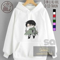 💥 Mẫu áo Hoodie in hình Attack on Titan levi chibi độc đẹp giá siêu rẻ