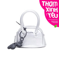 / MÀU BẠC / Túi xách nữ cầm tay JUNE BAG da PU túi mini túi bowling FREDOM túi nữ thời trang đựng vừa điện thoại