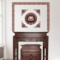 [ MAU GOCHOA ] Bộ 1 Hoa Sen gỗ + 4 Góc trang trí bàn thờ bằng gỗ MDF (CÓ KÈM BĂNG KEO DÁN TƯỜNG)