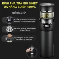 [ Mẫu mới 2022] Bình pha trà thông minh Edish giữ nhiệt cực lâu, đa năng inox công nghệ Đức ( giao màu ngẫu nhiên )